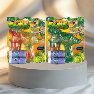 Burbujero Pistola Forma dinosaurio Transparente Con Luz Blister
