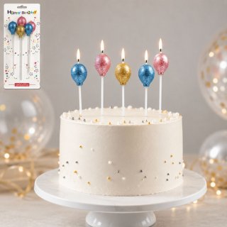 Velas Globos Pack X 4. Dorado, Plateado, Rosa Gold.