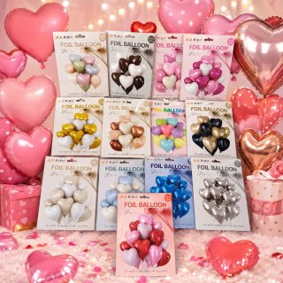 Set De 10pc Globos 18 Pulgadas Corazon Metalizado