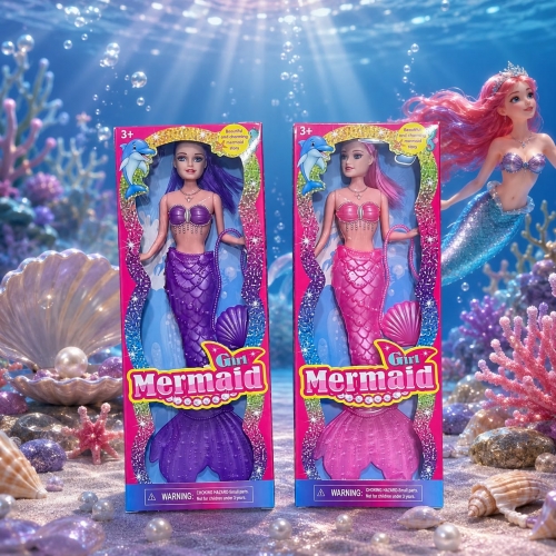 Muñeca sirena con luz y Accesorios