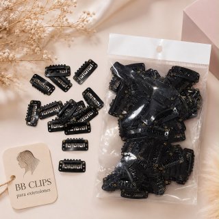 100 Micropeinetas Para Armado De Cortinas De Pelo Color Negro