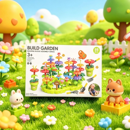 Build Garden Kit Jardín Flores Montessori 88 Piezas