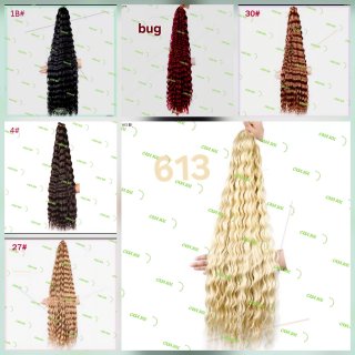 Extension crochet rizado para trenzas
