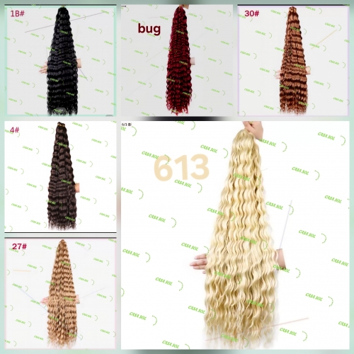 Extension crochet rizado para trenzas