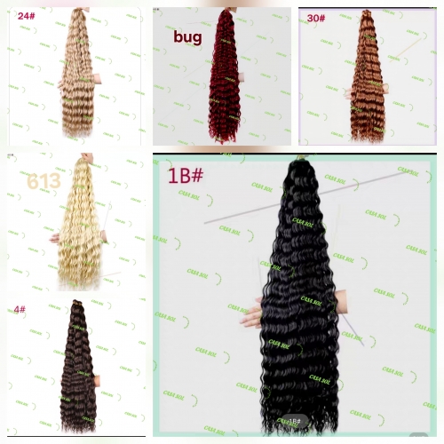 Extension crochet rizado para trenzas
