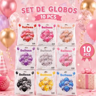 Globo colores 10 piezas