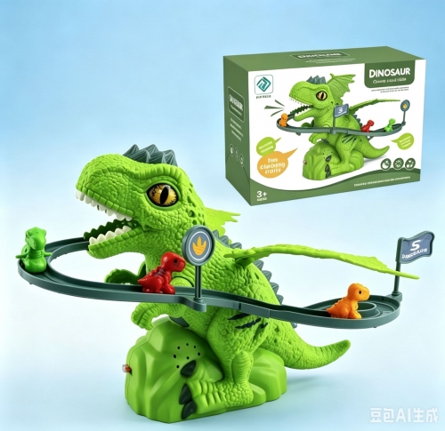 Dinosaurios Que Suben Escaleras Y Deslizan Juguetes