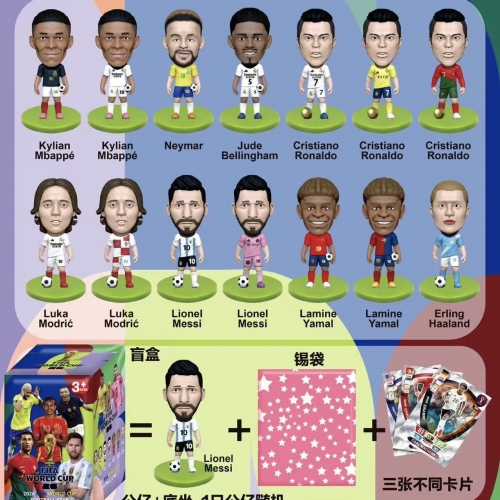 Muñecos Jugadores Fifa Mundial 2026 Caja Sorpresa hay messi