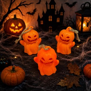 Vela para halloween calabaza