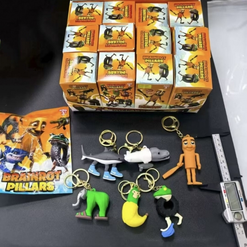 Brainrots Italianos Llavero Tungtung Tiburon Aleatorio （12 cajitita）