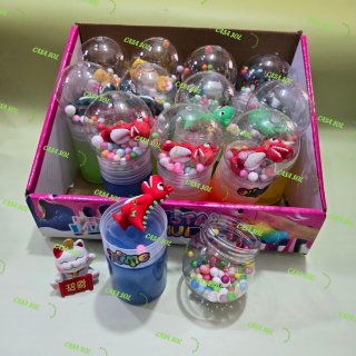 Slime con dinosaurio