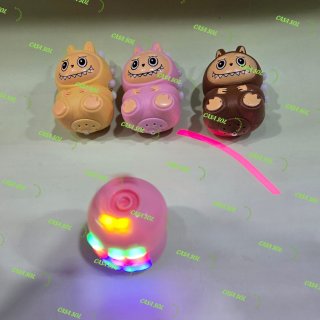 trompo labubu luces 3d luminoso sonido musica