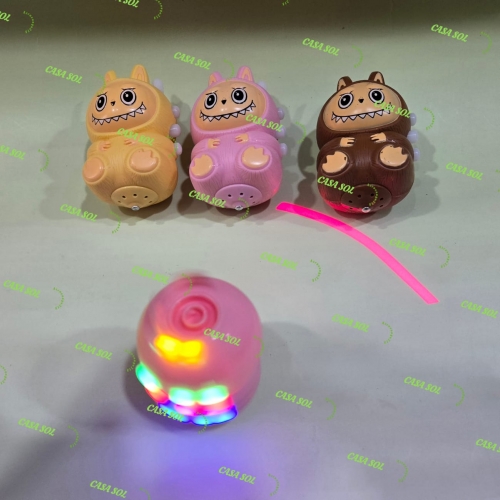 trompo labubu luces 3d luminoso sonido musica