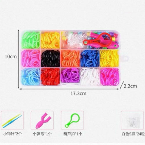 Kit Set Armar hacer Pulseras Loom Bands Dijes Gomitas Colores Kit Set Armar hacer Pulseras Loom Bands Dijes Gomitas Colores