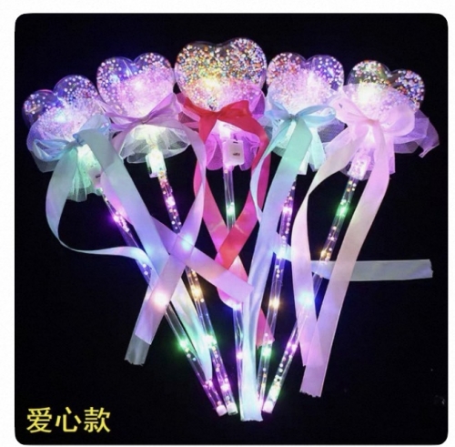 Varita con luz corazón X10