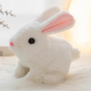 Peluche Mascota A Pila Animalitos Infantil Caminan Y Sonido Conejo color vario