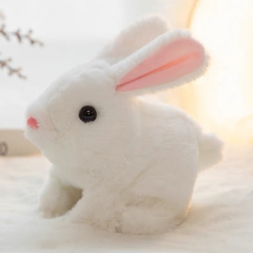 Peluche Mascota A Pila Animalitos Infantil Caminan Y Sonido Conejo color vario