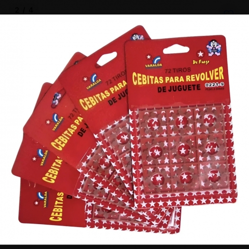 Cebitas X36 Blister De 9 Cargadores Sebitas Revólver Pistola Rojo