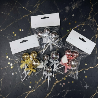 Set Adorno Esferas Para Tortas con mono X3