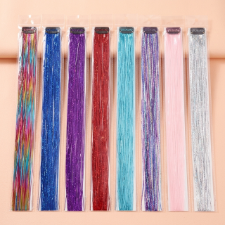 Extensiones Pelo Clip Colores Cabello Mechones Sintéticos X12