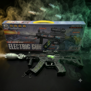 Pistola Rifle De Juguete Con Luz Y Sonidos Electric Gun Color Negro Pistola Rifle De Juguete Con Luz Y Sonidos Electric Gun Color Negro