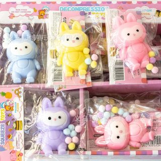 Squishy mochi LABUBU Brillo foot waffle huella souvenirs Nina