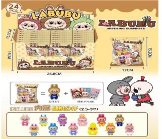 Bolsa Sorpresa De Labubu （llavero+carta） Pack X24 bolsas
