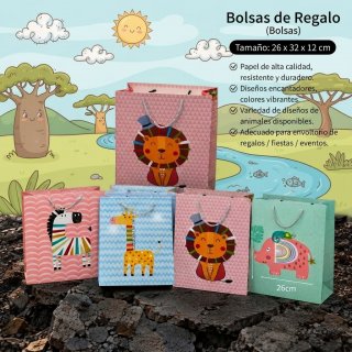 X12 bolsa regalos de papel con dibujo 26X32X12