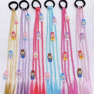 Extensiones de pelo labubu con gomita