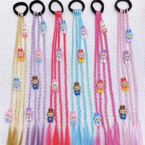 Extensiones de pelo labubu con gomita