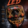 Mascara La Purga Rígida Luz Led Disfraz