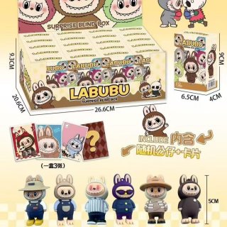 caja sorpresa de labubu (3cartas y 1 llavero) por 20 cajitita