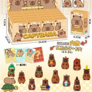 caja sorpresa de capibara (3cartas y 1 llavero) por 20 cajitita