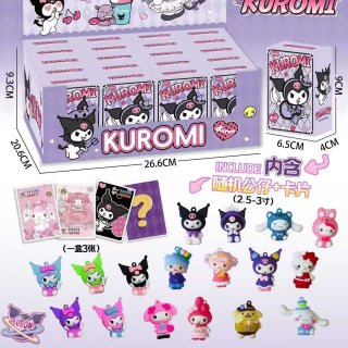 caja sorpresa de kuromi (3cartas y 1 llavero) por 20 cajitita