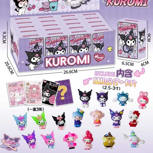 caja sorpresa de kuromi (3cartas y 1 llavero) por 20 cajitita