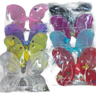 Ala Mariposa Vincha Y Varita Set Combo Disfraz Primavera X1
