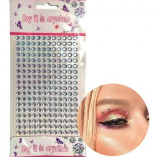Piedras Strass Autoadhesiva Maquillaje Rostro 5mm X12(plancha chico)