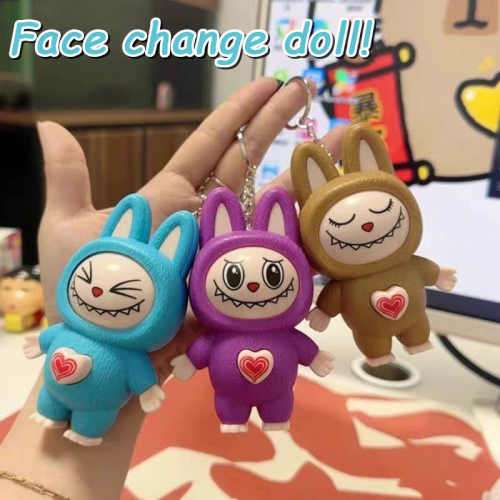llavero labubu cambiar cara